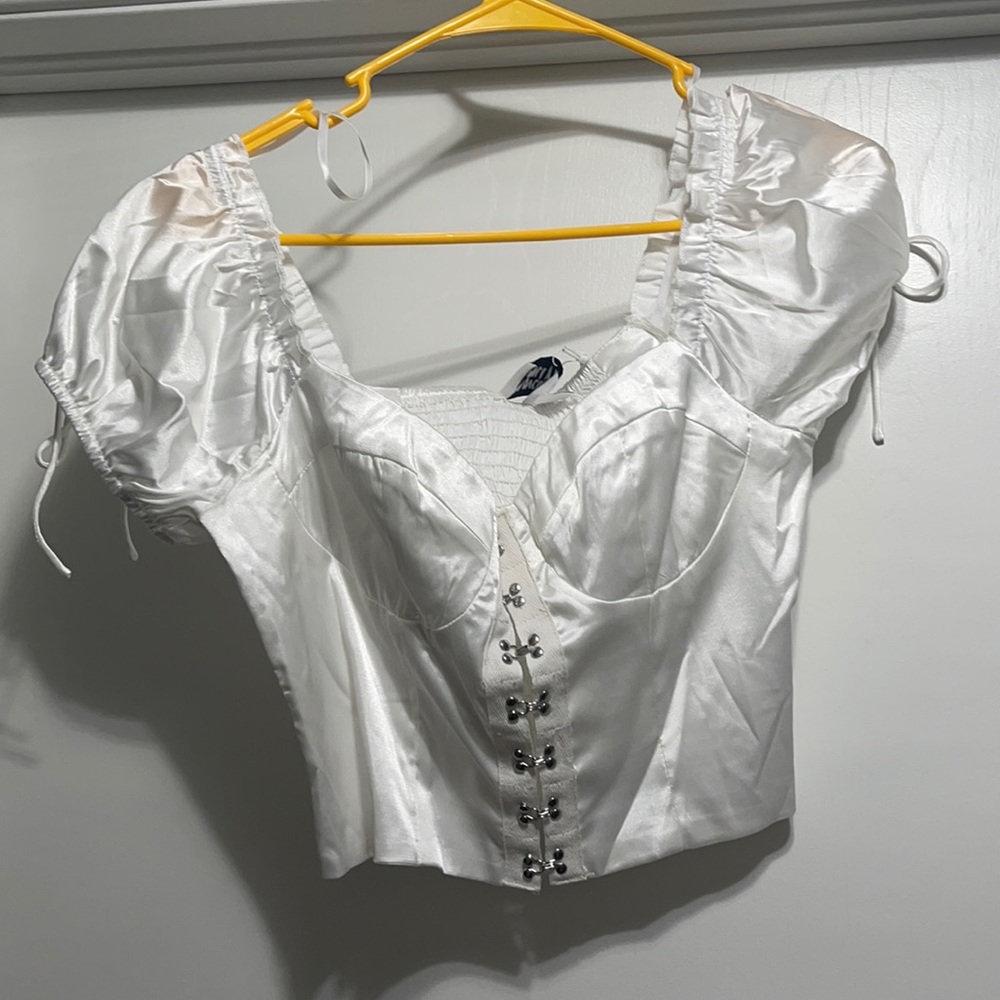 cropped white shirt